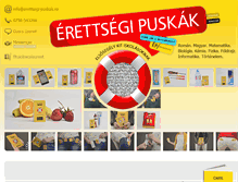 Tablet Screenshot of erettsegi-puskak.ro
